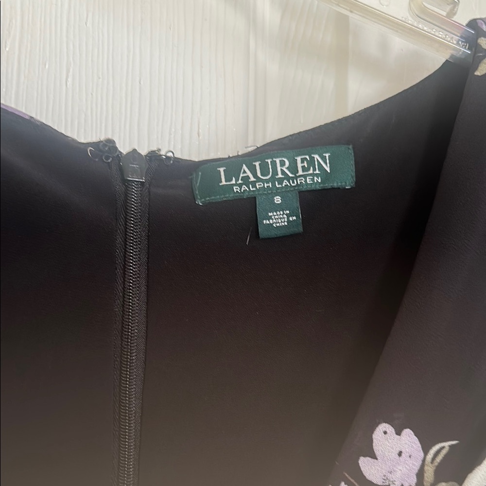 Ralph Lauren Black Dress with Purple Floral Accents